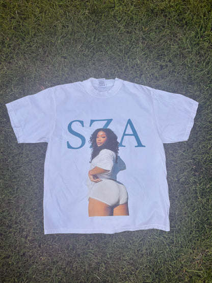 Artist Influence Tee featuring Sza design on a white t-shirt, highlighting influential music culture.